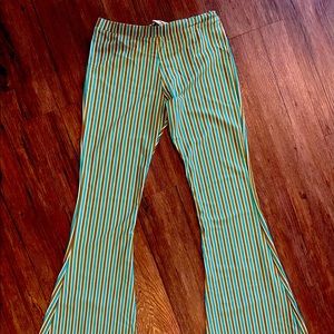 Green and blue bell bottoms